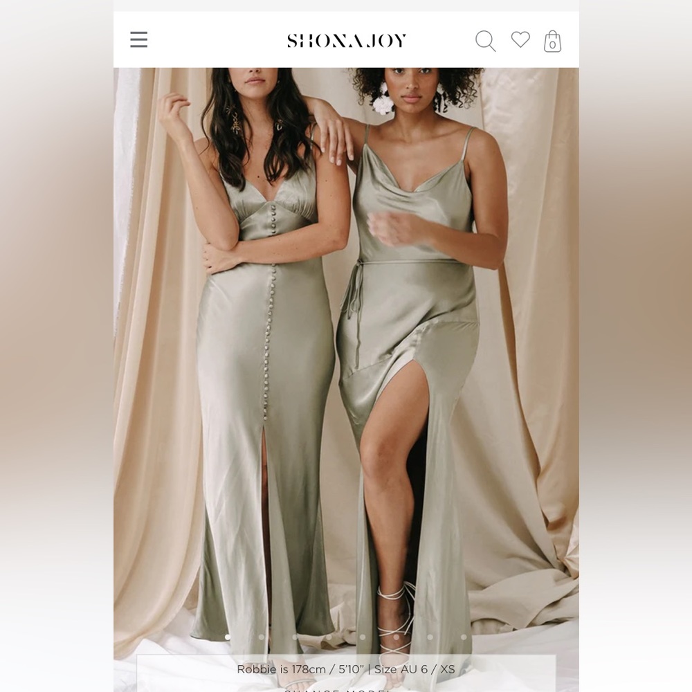 Shona Joy la lune bias cowl maxi dress